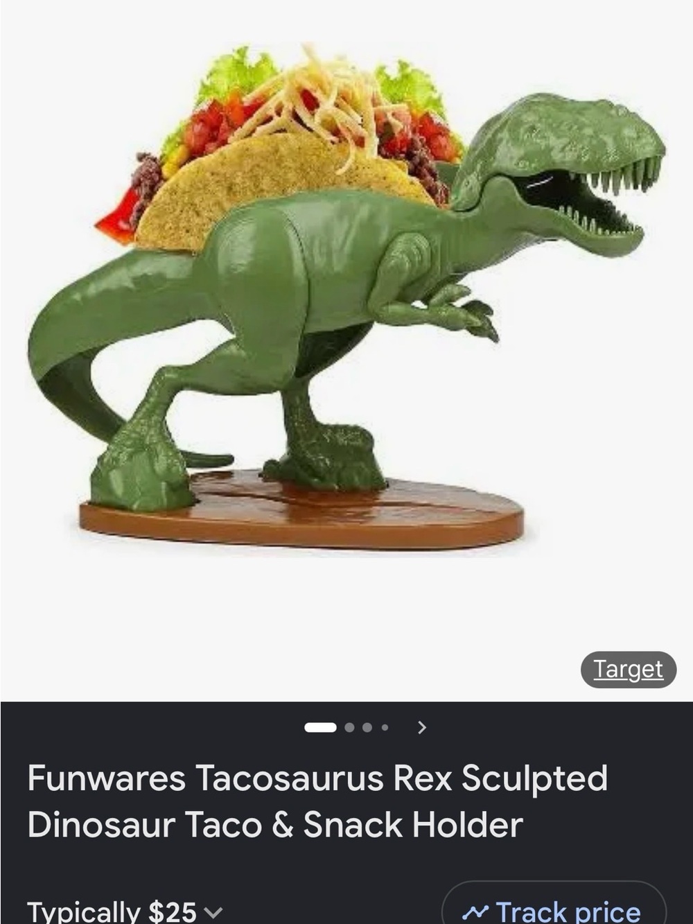 Target Green Dinosaur Taco & Snack Holder x2